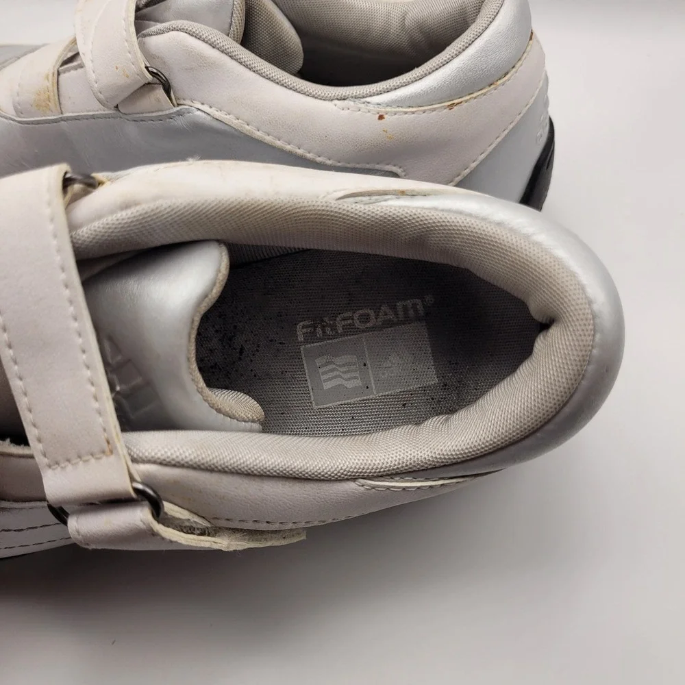 Adidas Z-Traxion Silver White Golf Shoes FitFOAM Cleated 737502 Mens 6 Women 7.5